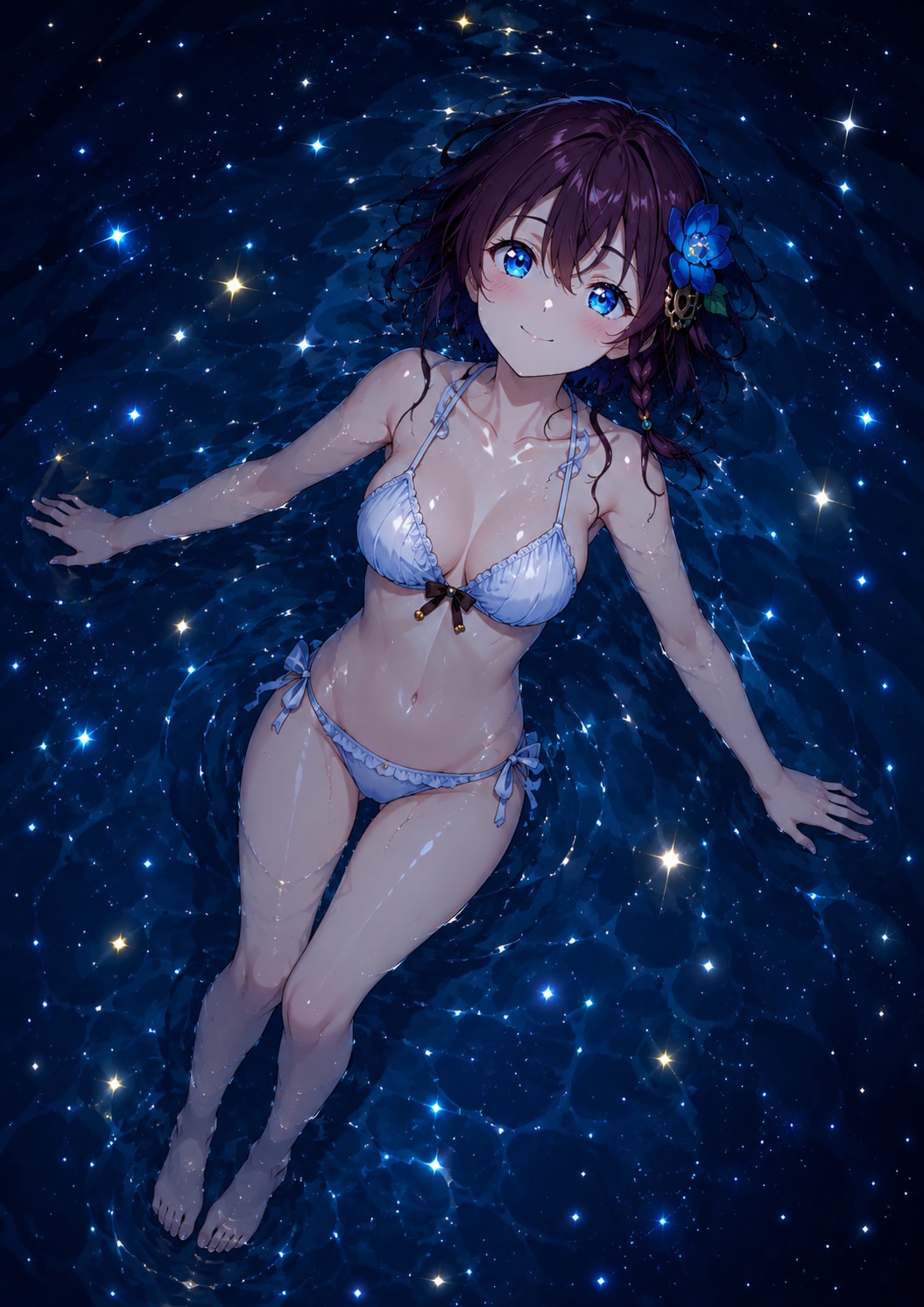 星映る海