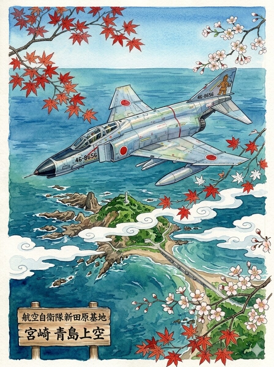 宮崎青島上空（F4ファントム）