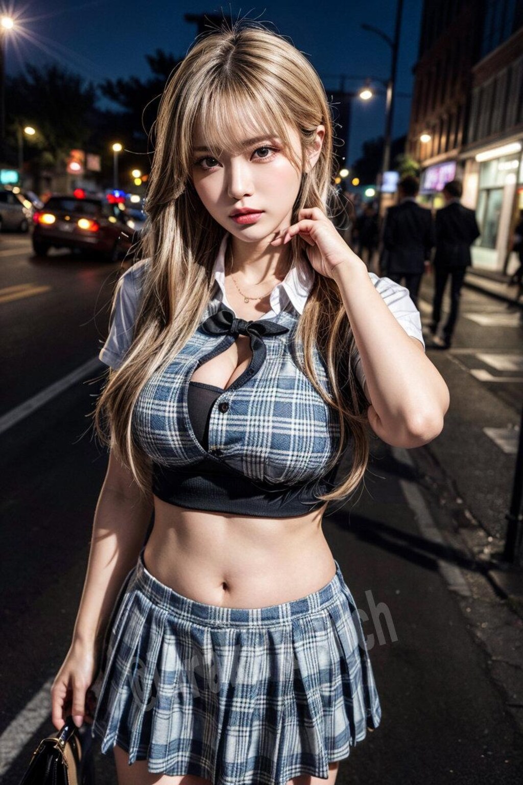 金髪制服ギャル