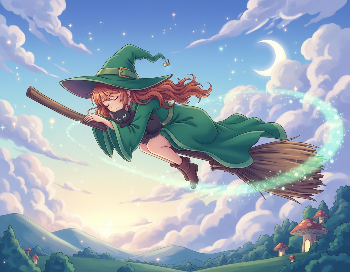 居眠り魔女 | の人気AIイラスト・グラビア