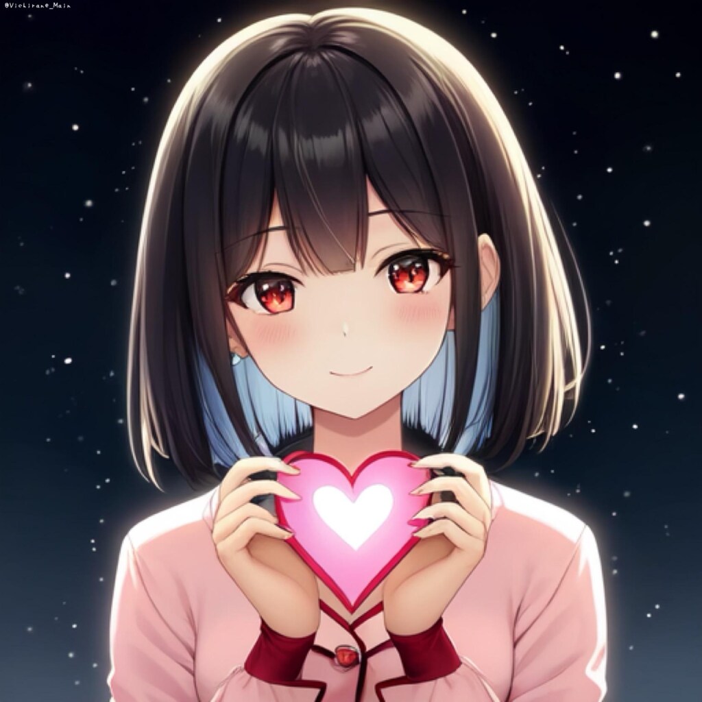 女の子とハート