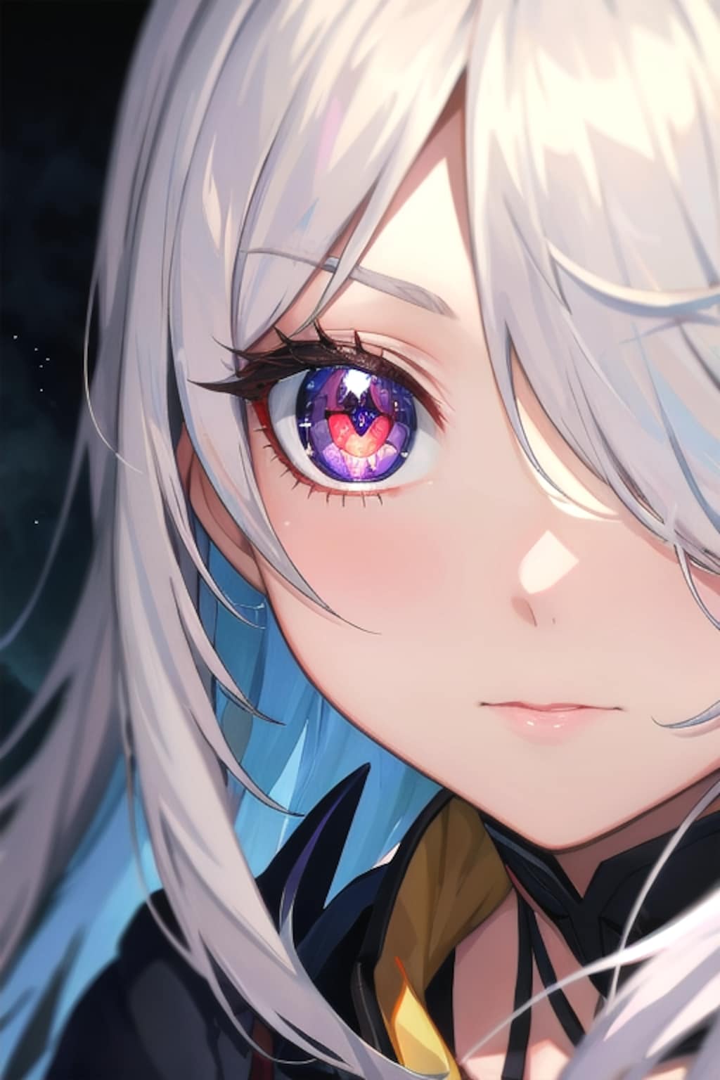 こっちを見る娘