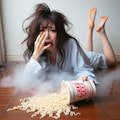 昼飯のカップラーメンを床に全部こぼしました。死にたい… 3枚目