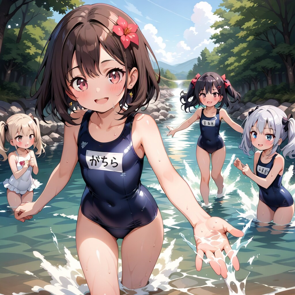 川遊び
