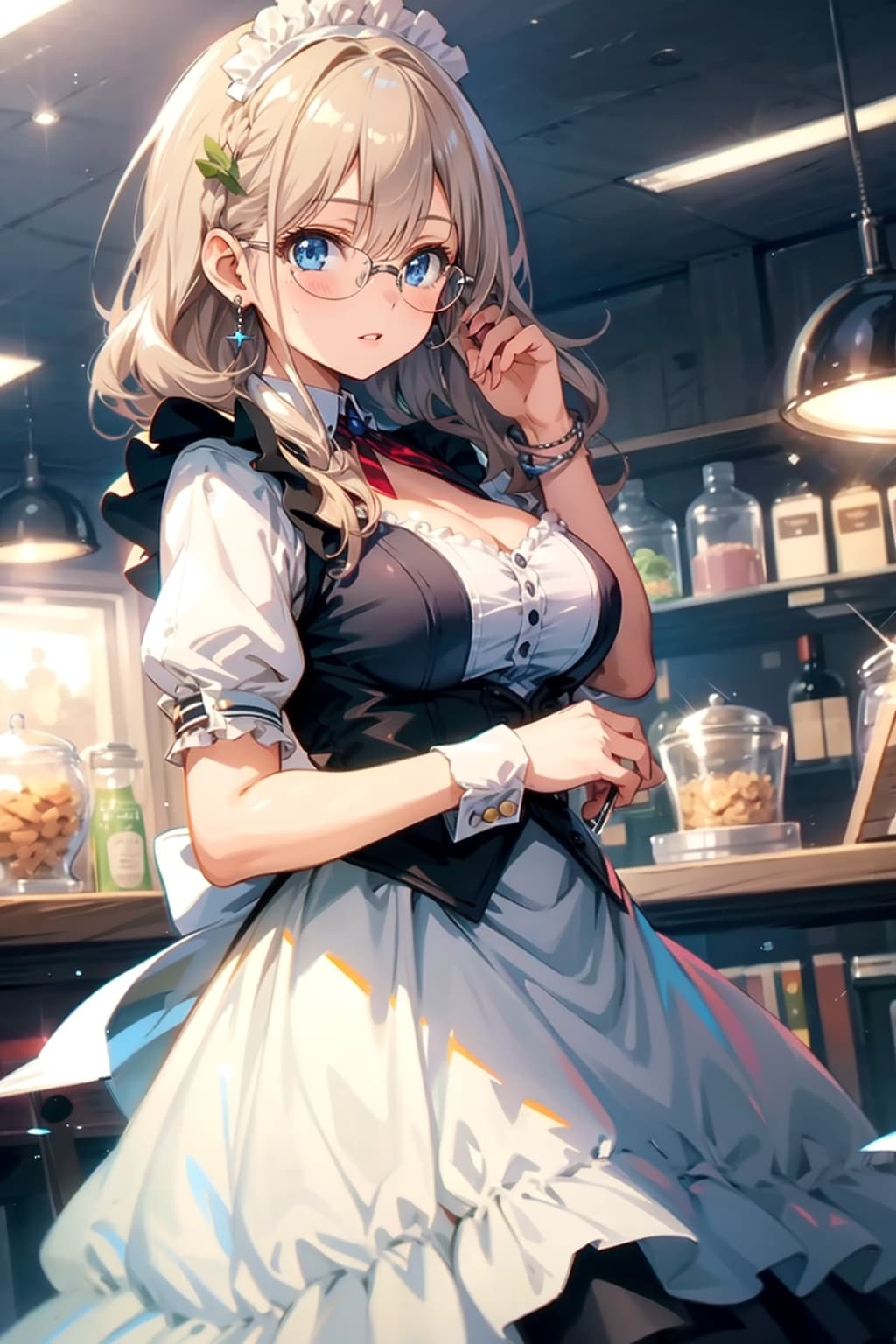 メガネ美少女メイド | の人気AIイラスト・グラビア