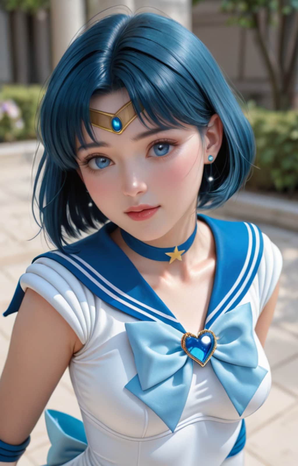 彼女にセーラー戦士のコスプレを(青い子　IL）