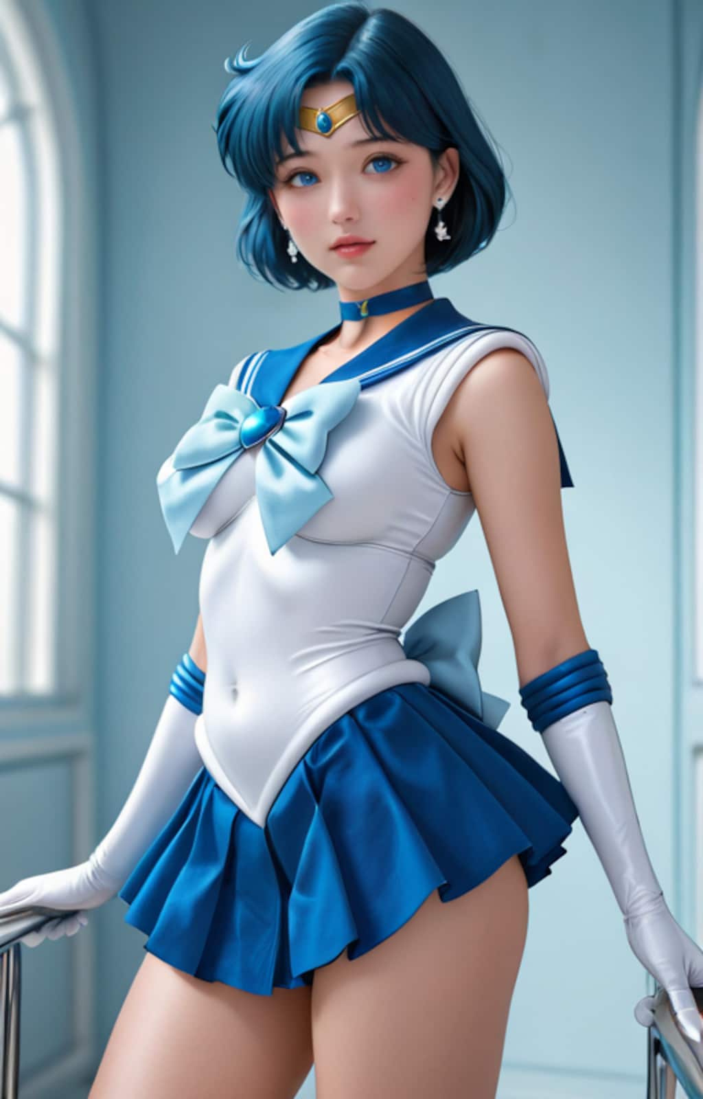 彼女にセーラー戦士のコスプレを(青い子　IL）