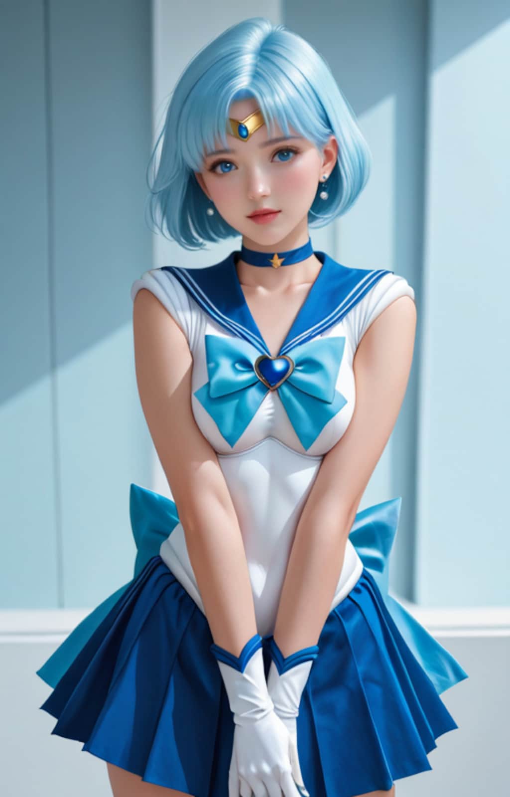 彼女にセーラー戦士のコスプレを(青い子　IL）