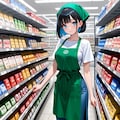 働く黒髪栞ちゃん 2枚目