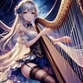 ハープを奏でる美女 2枚目