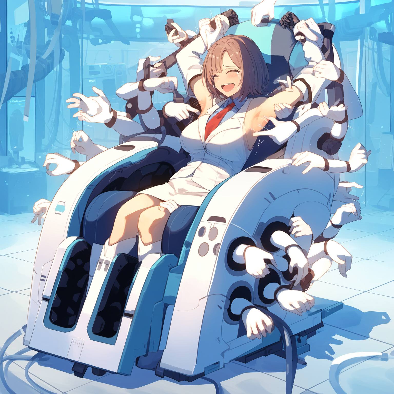あははははははははははは、マッサージするって聞いてたのにこれって絶対にくすぐりですよね？！あはははははははははは