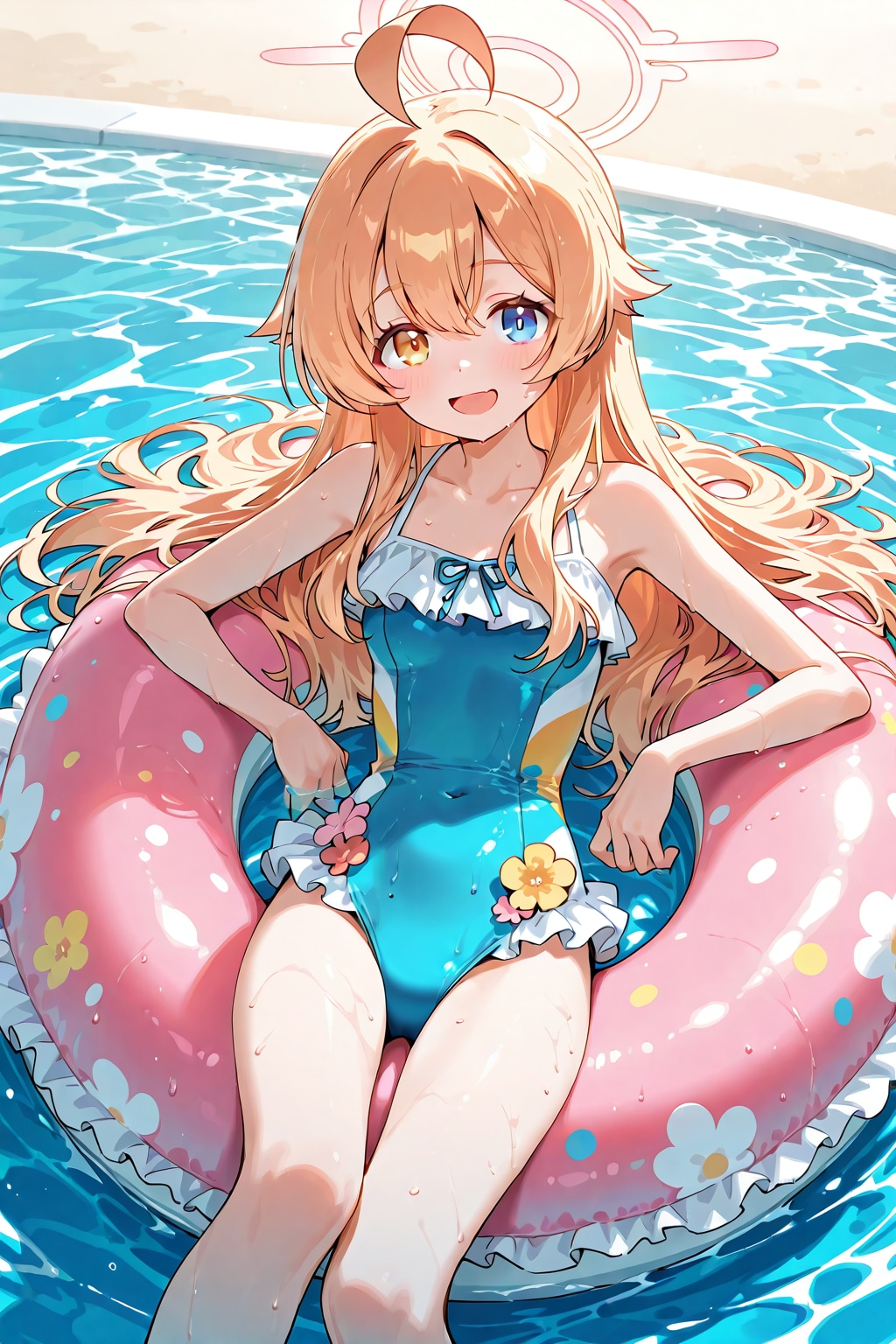 浮き輪でプカプカ