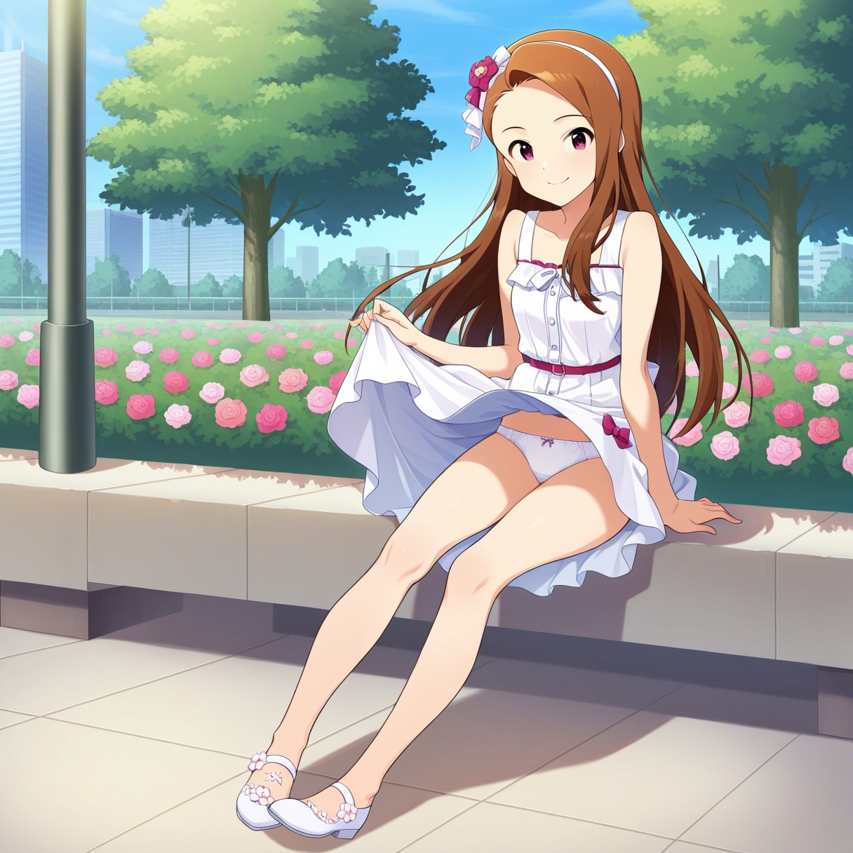 水瀬伊織【座りパンチラ】