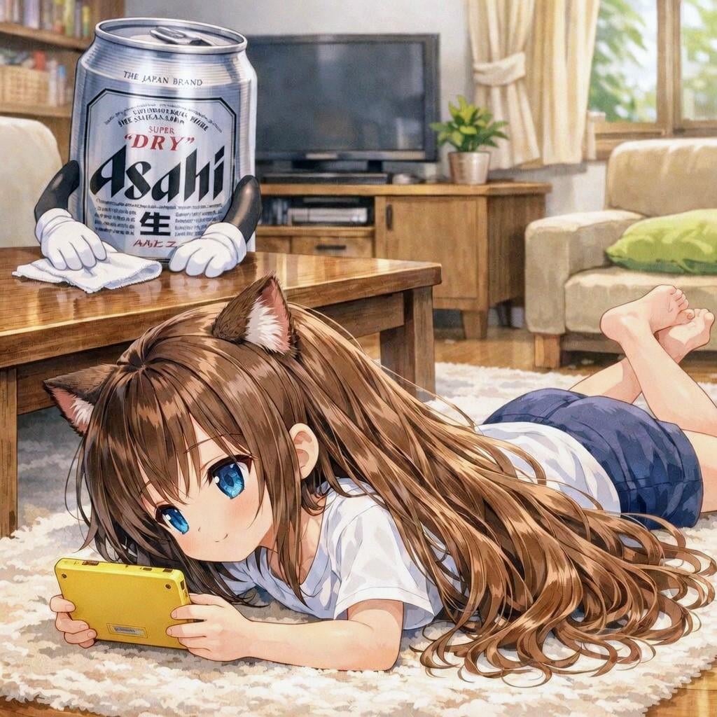 ゲームウォッチで遊ぶ小さな女の子