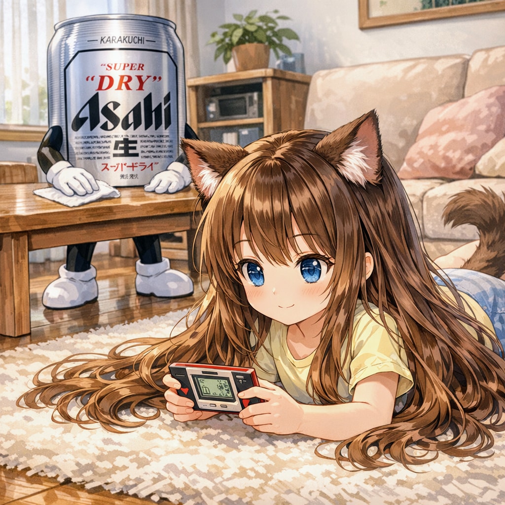 ゲームウォッチで遊ぶ小さな女の子