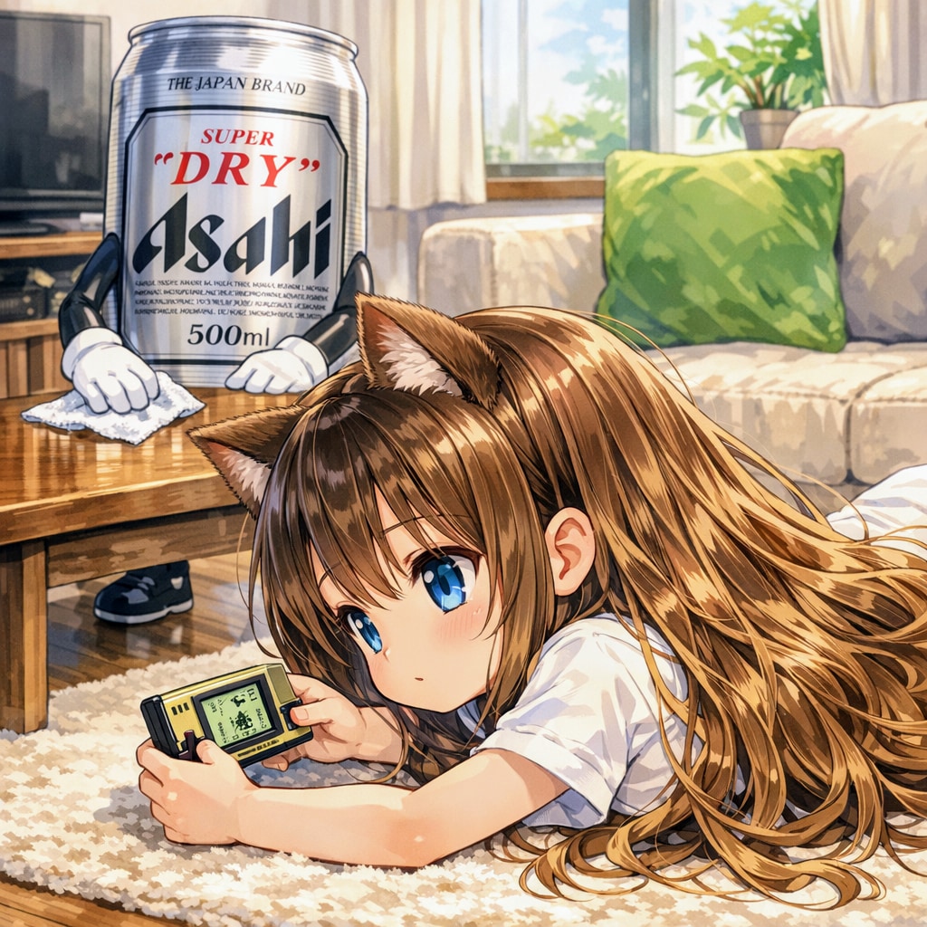 ゲームウォッチで遊ぶ小さな女の子