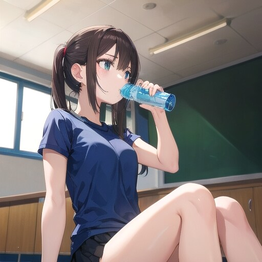 暑いときは屋内で水分補給も忘れずに