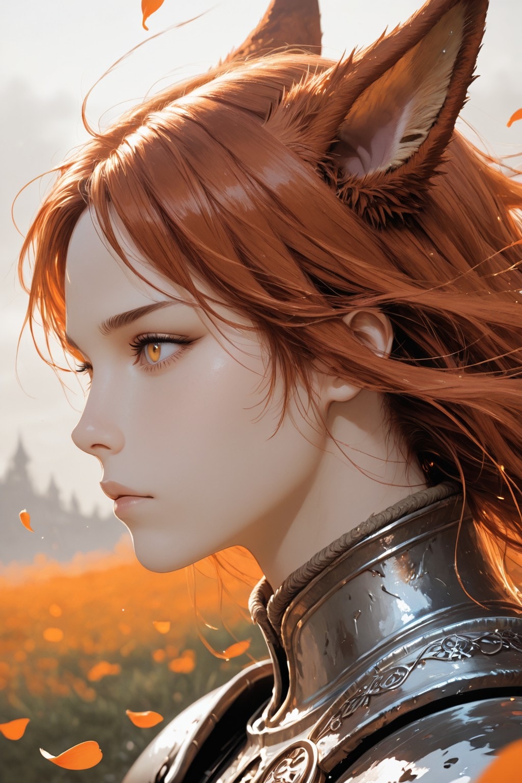 Today's Side Profile Beauty Girl - Easy Prompt Challenge（今日のけもみみガール。たまには青年も。）