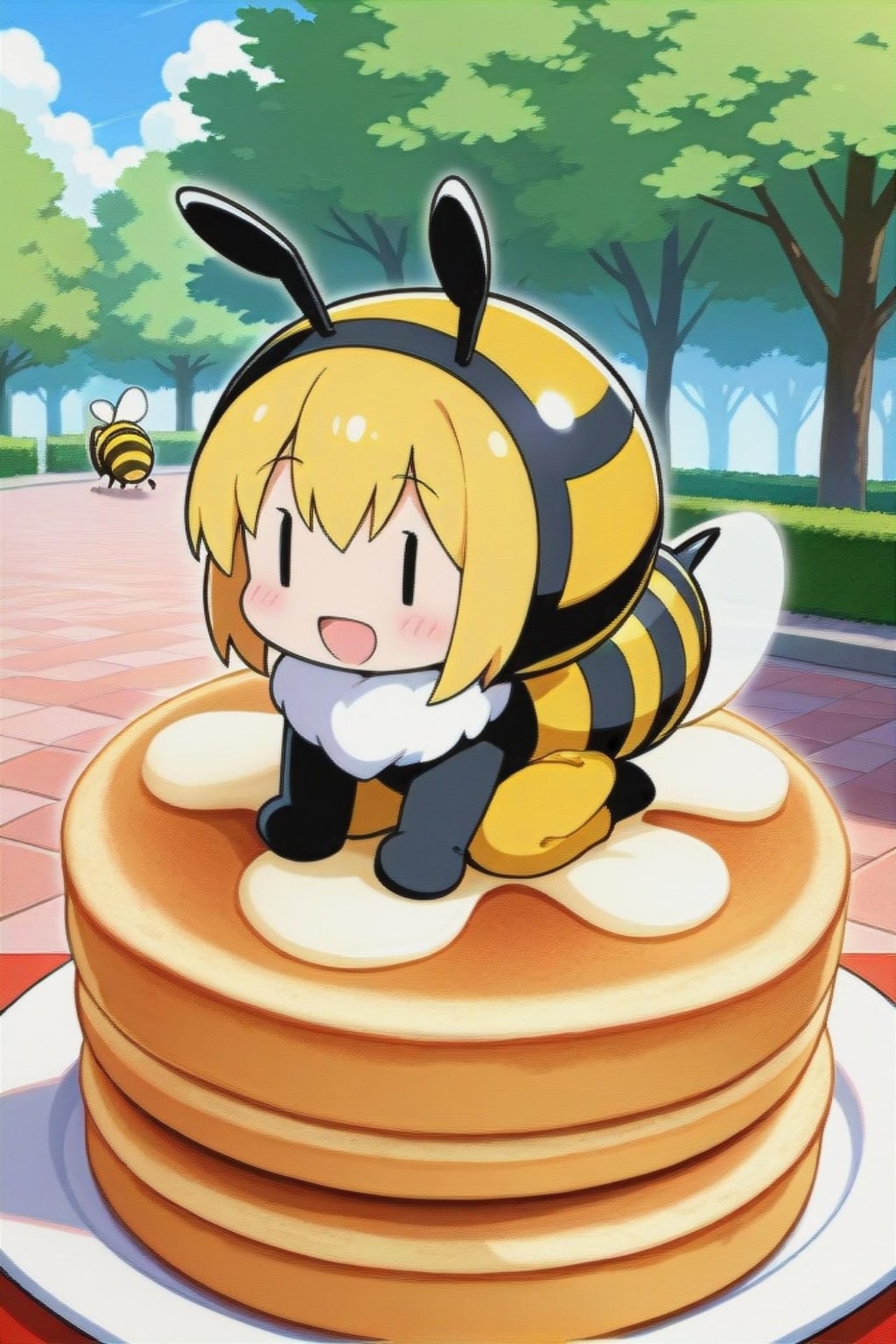ホットケーキとミツバチちゃん