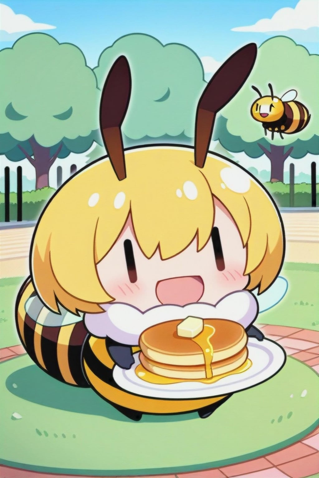 ホットケーキとミツバチちゃん