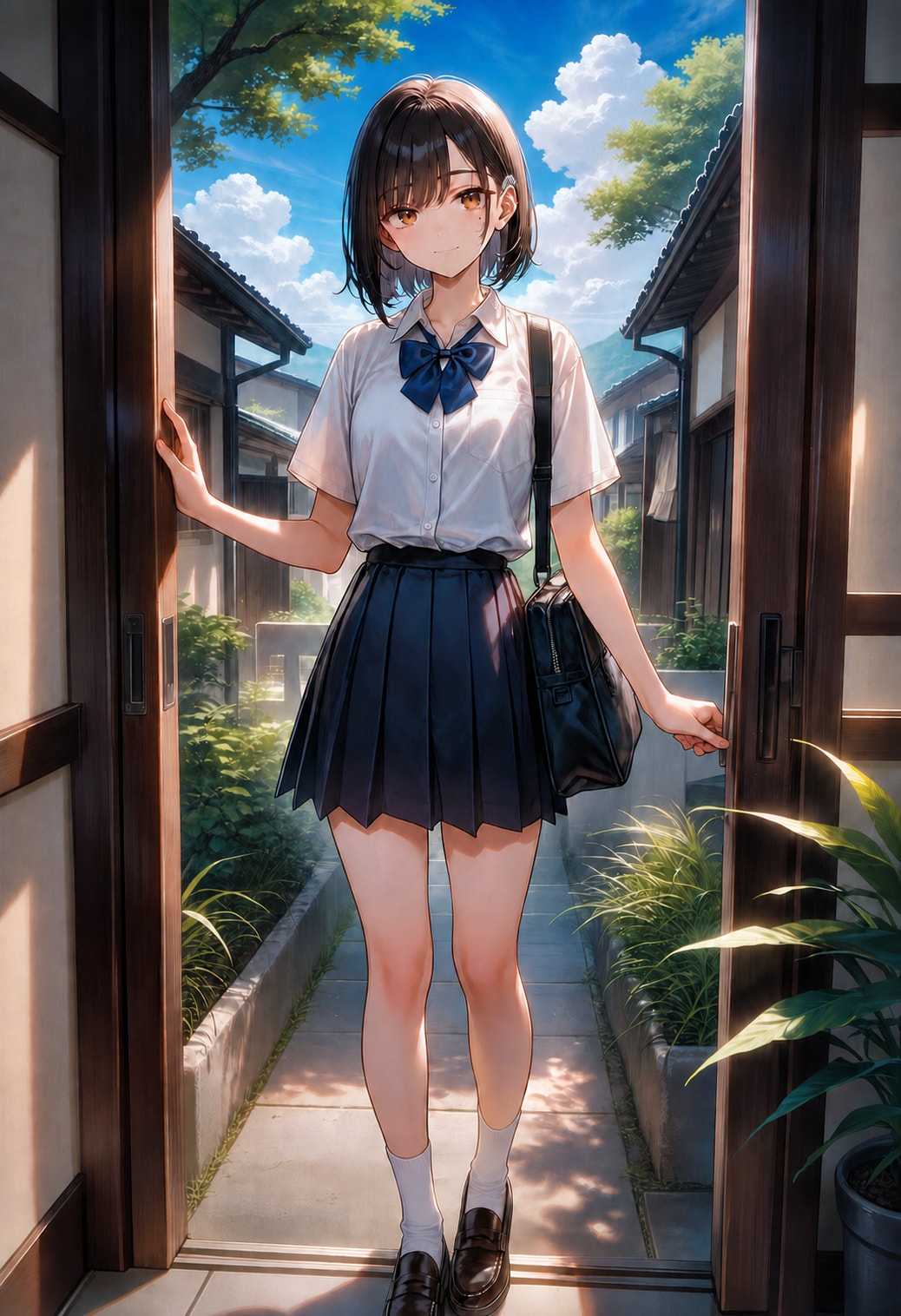 おはよう。迎えに来た