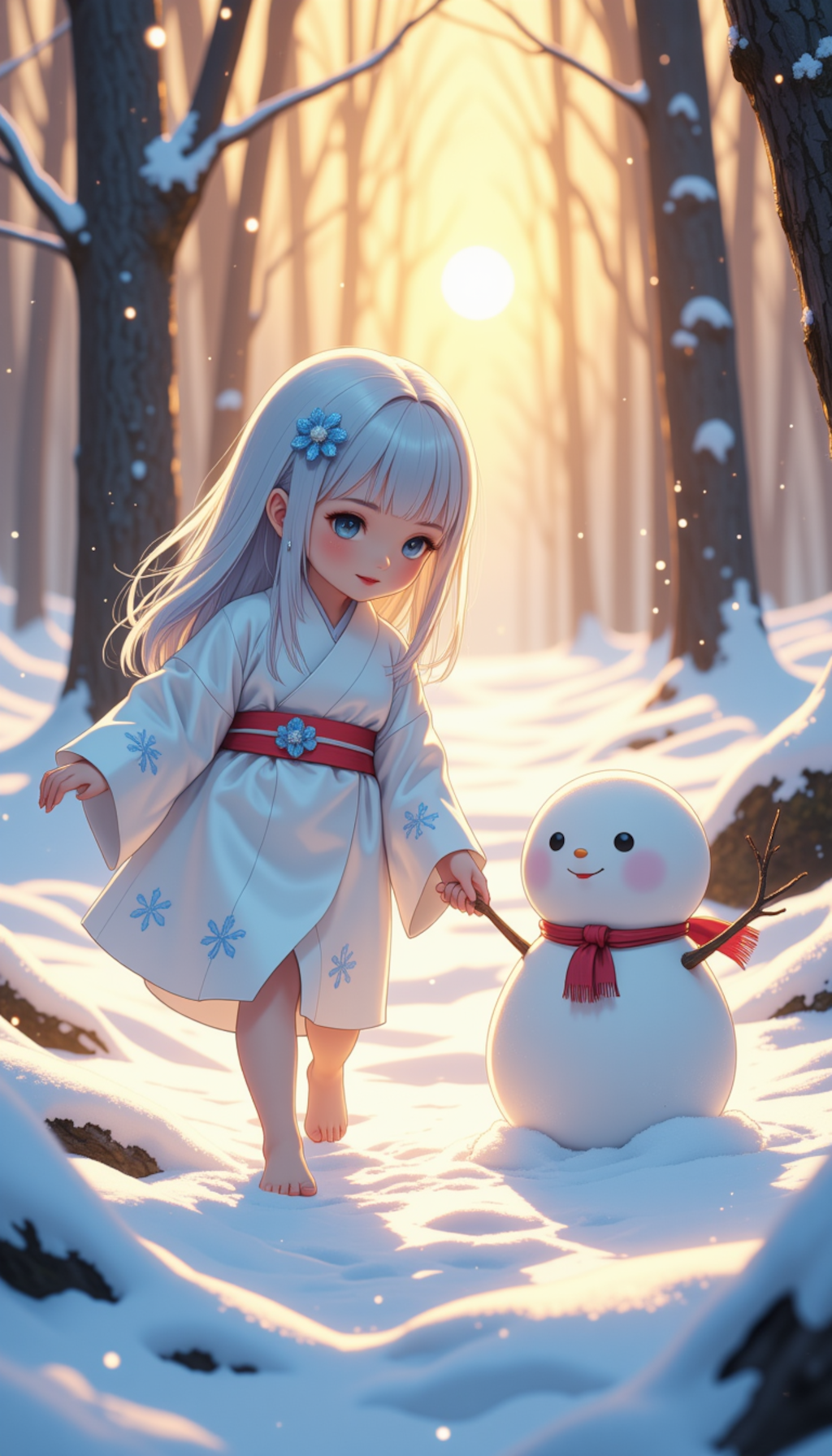 雪ん子：今度いつ遊べるかな？