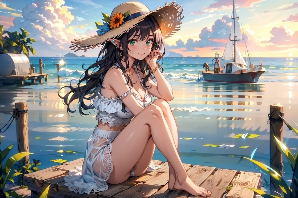 サマードレス好きのエルフの若奥様