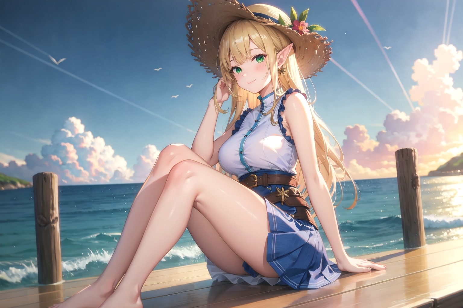 サマードレス好きのエルフの若奥様 | の人気AIイラスト・グラビア