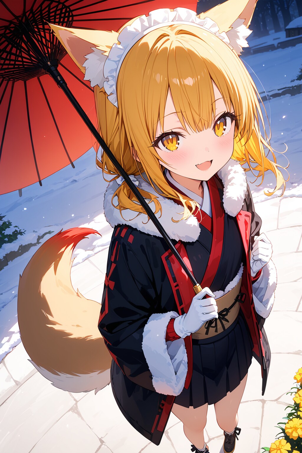 雪の日のお狐さま