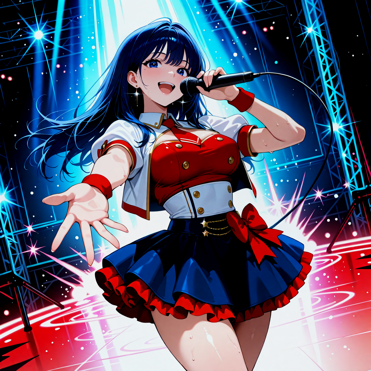 情熱のステージ！あいのキラキラ・ライブ | の人気AIイラスト・グラビア