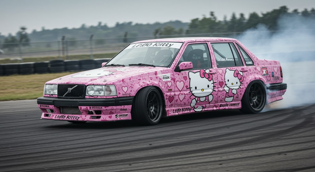 ハローキティボルボセダンのドリ車