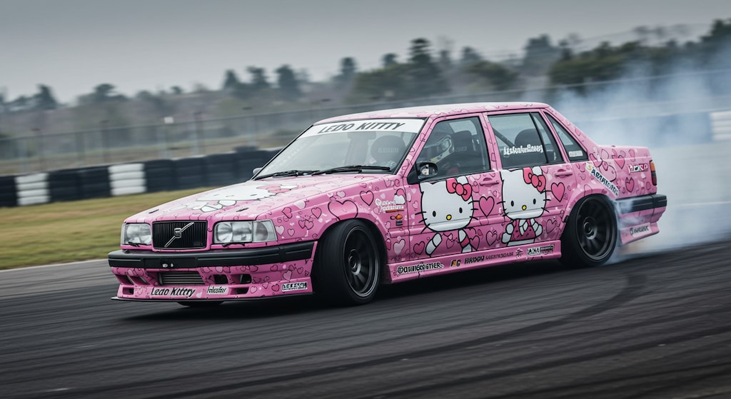 ハローキティボルボセダンのドリ車