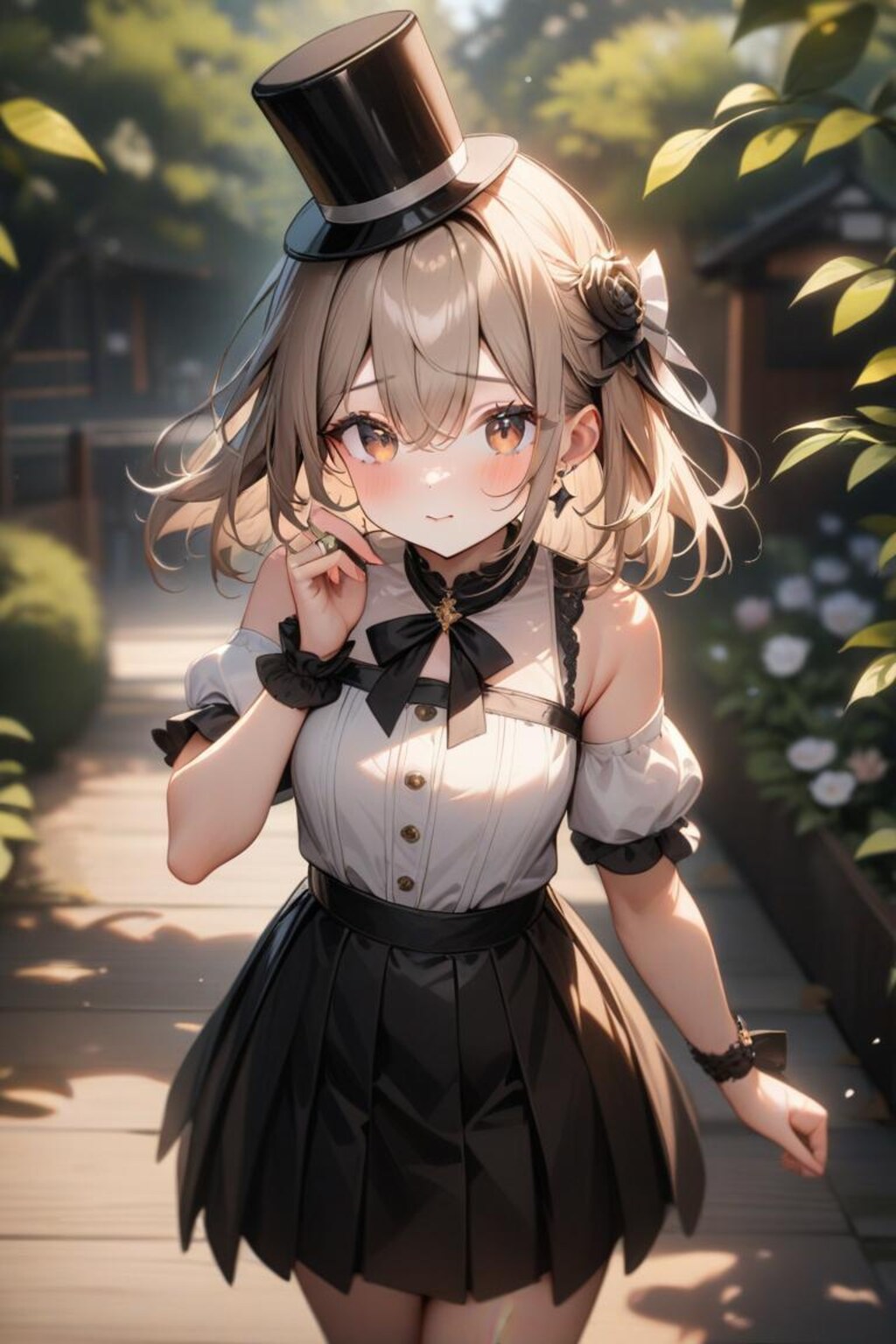 シルクハットを被った可愛い女の子