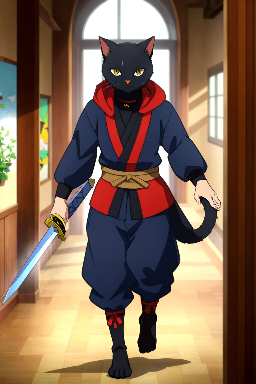 猫の忍者に狙わている