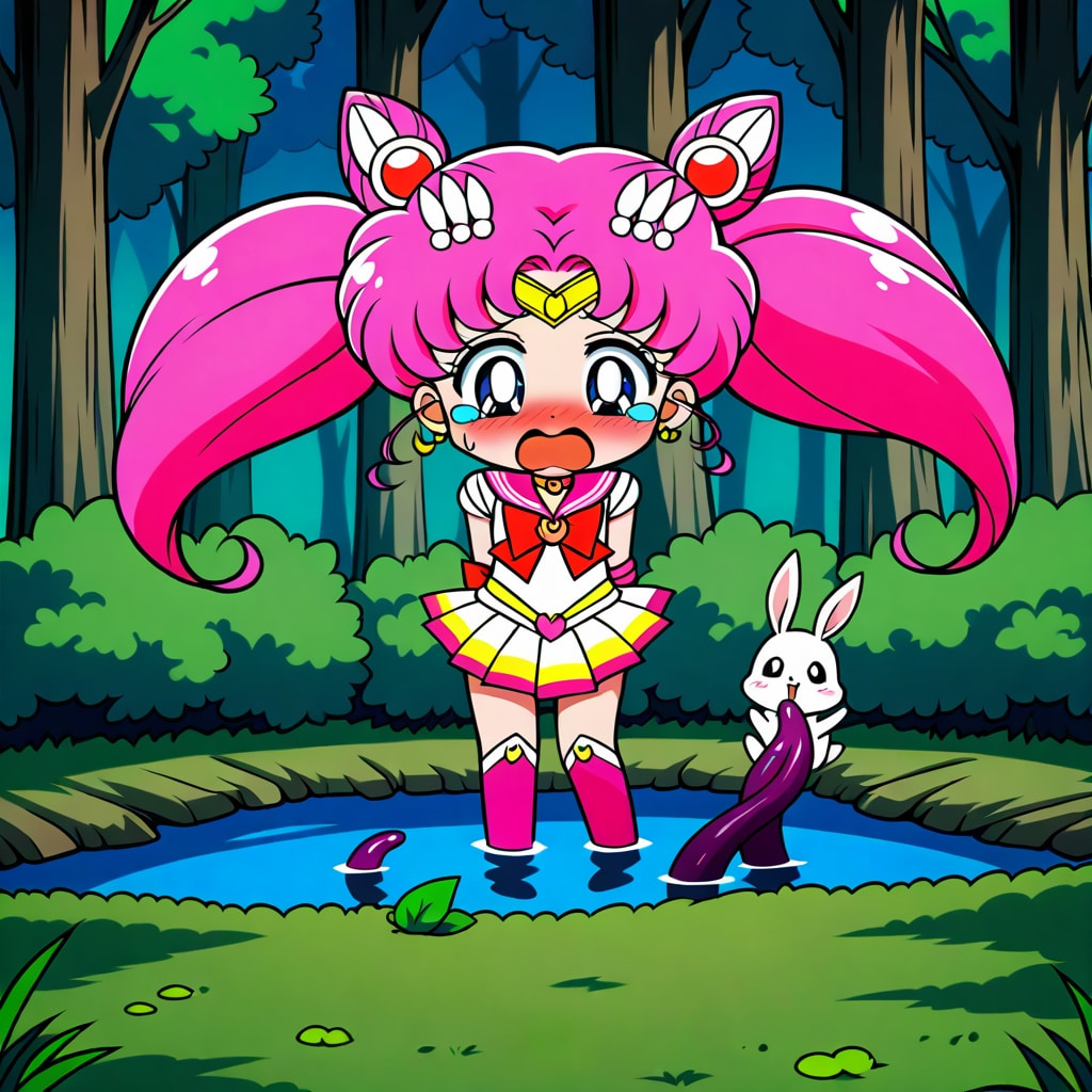 ちびうさ、ますみさんと遭遇