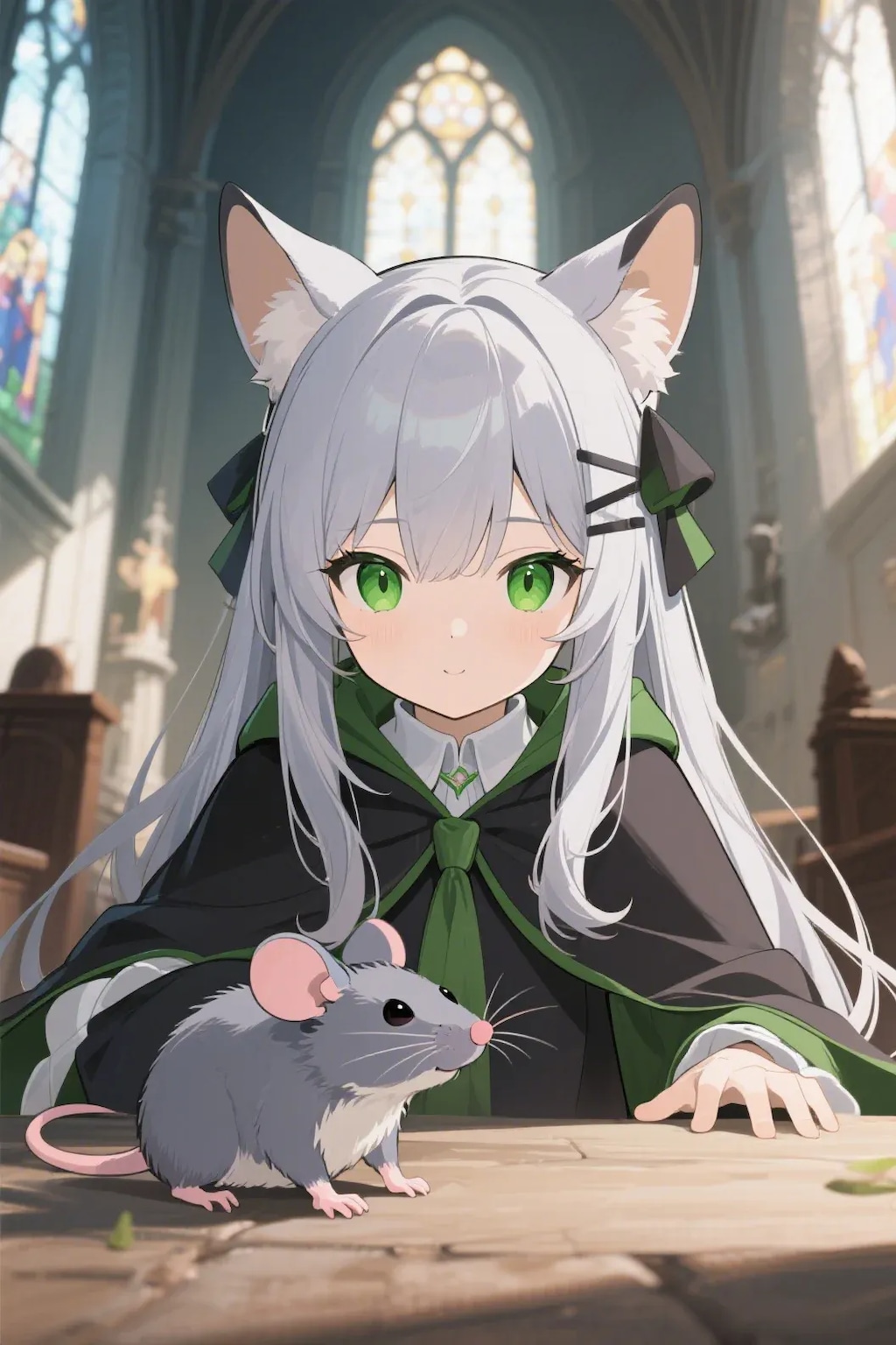 ステラちゃんとネズミ