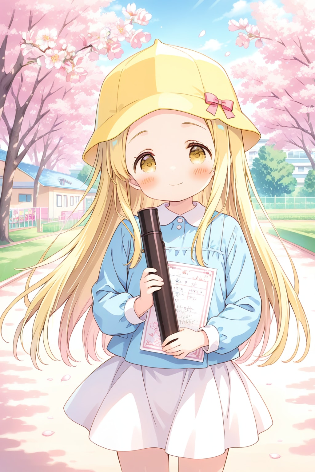 保育園を卒園した女の子