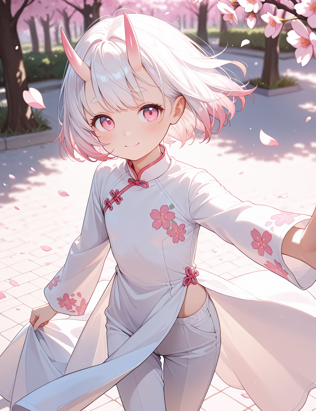 桜柄アオザイ