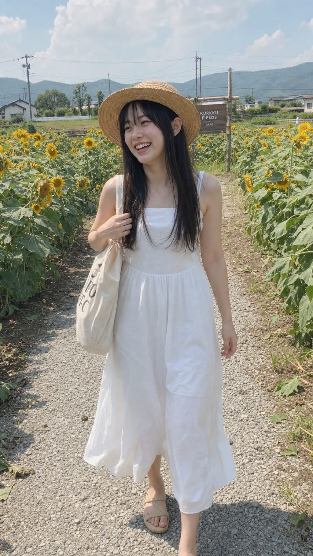 Walking Through Sunflowers