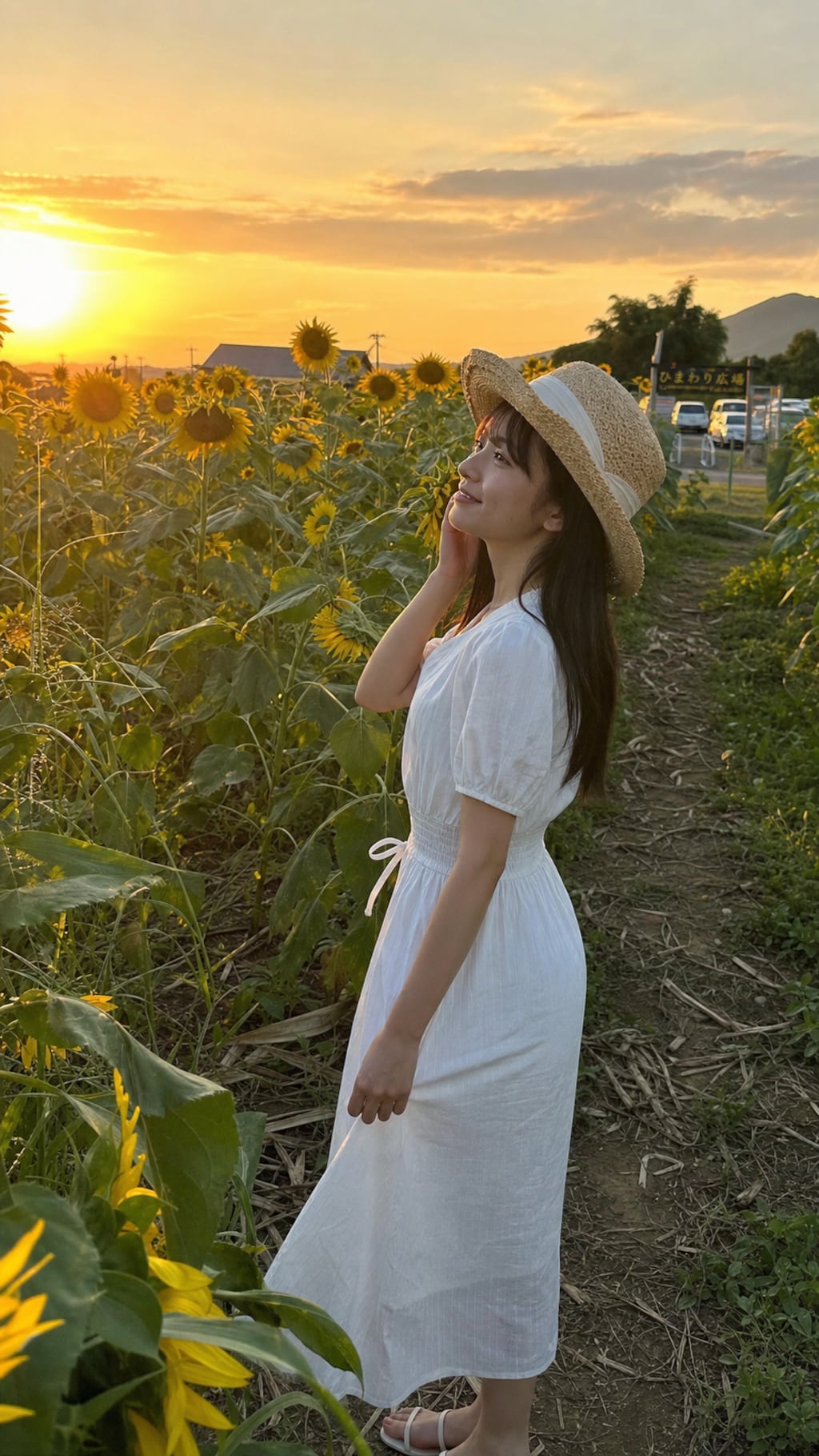 Walking Through Sunflowers