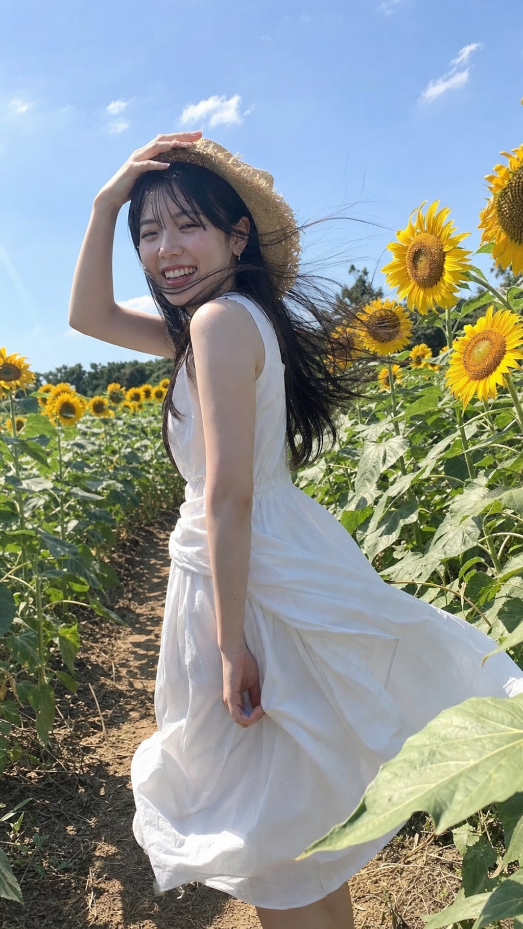 Walking Through Sunflowers