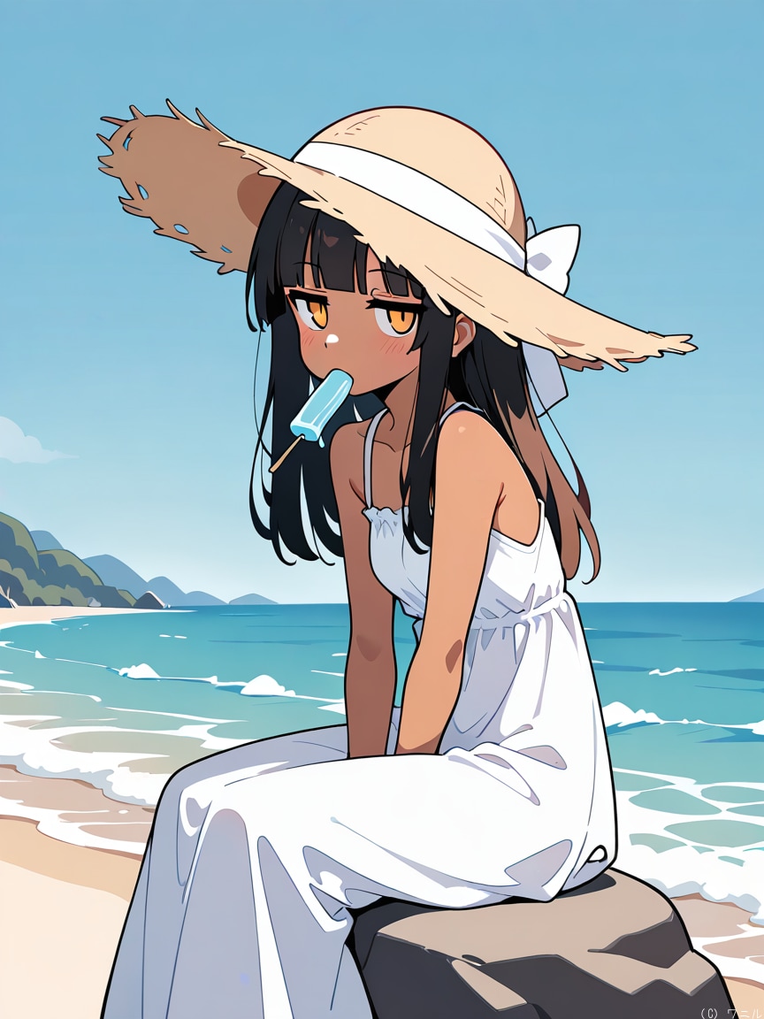 海辺の少女 | の人気AIイラスト・グラビア