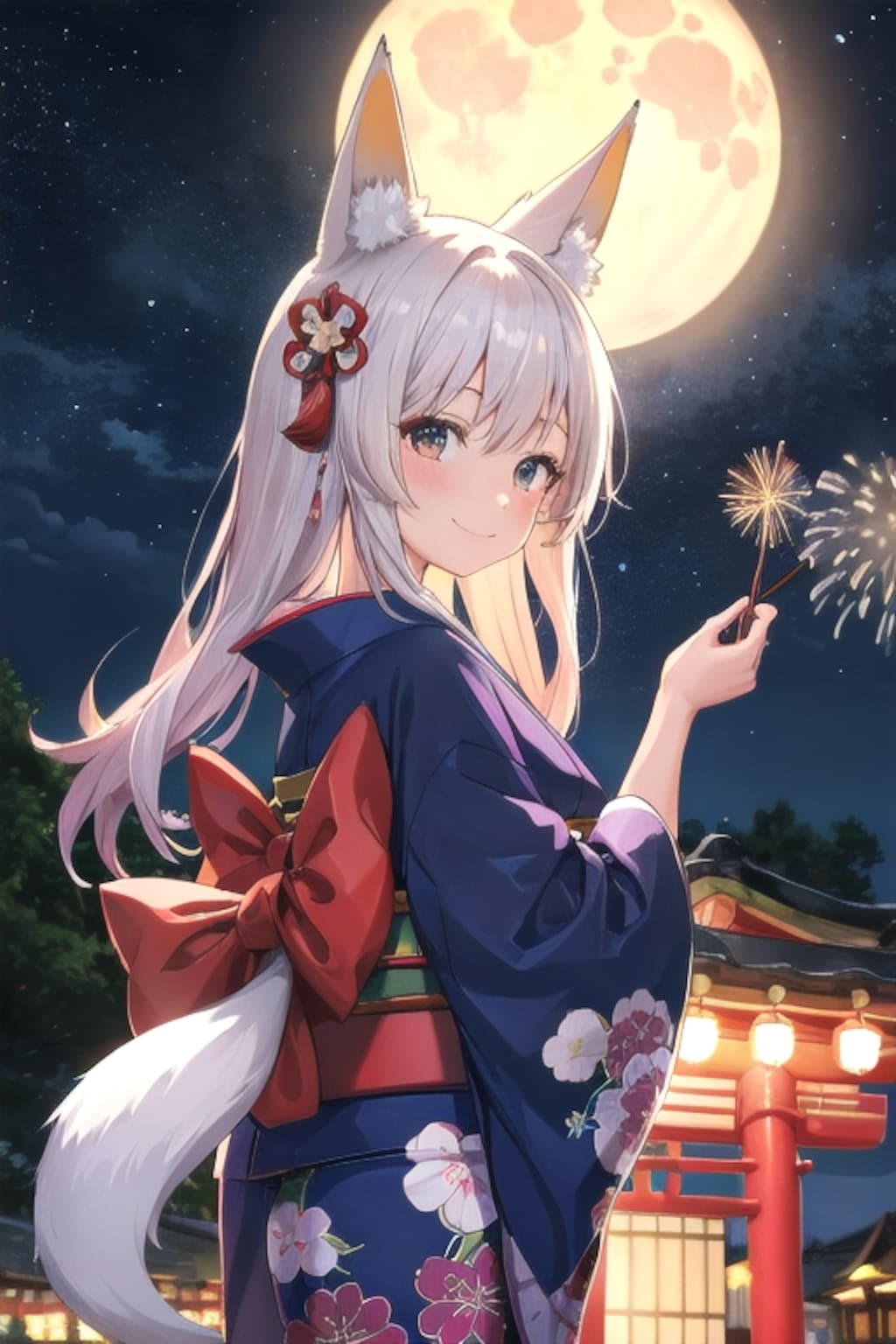 オキツネと花火