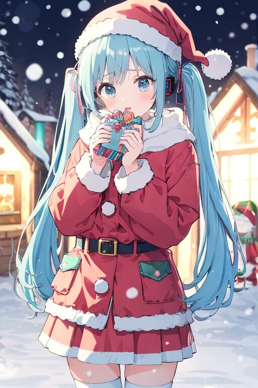 サンタクロースミクちゃんその2 | の人気AIイラスト・グラビア