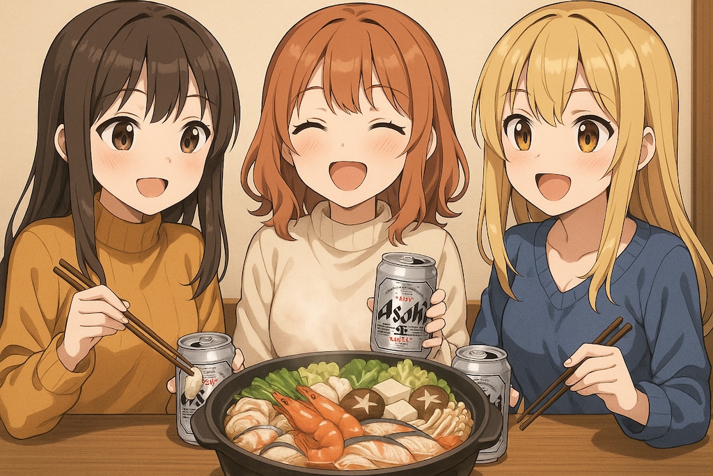 笑顔ほころぶ、海鮮鍋女子会！