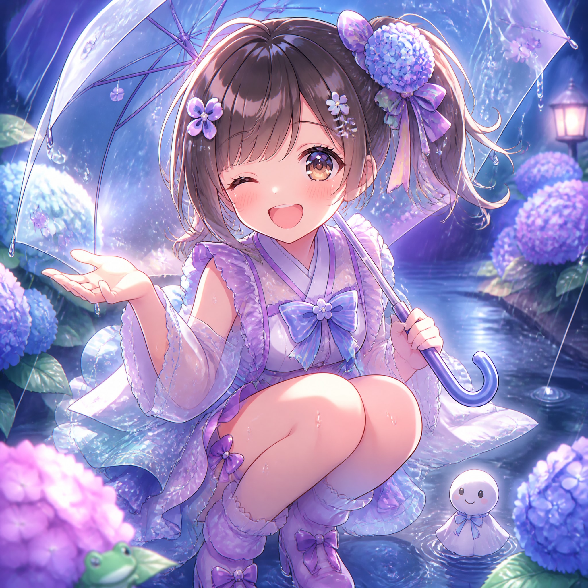 傘と紫陽花（３）3時のアイドル　GPTimages2.0 | の人気AIイラスト・グラビア