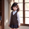 カトリックの学生服を着た少女 (59p) 3枚目