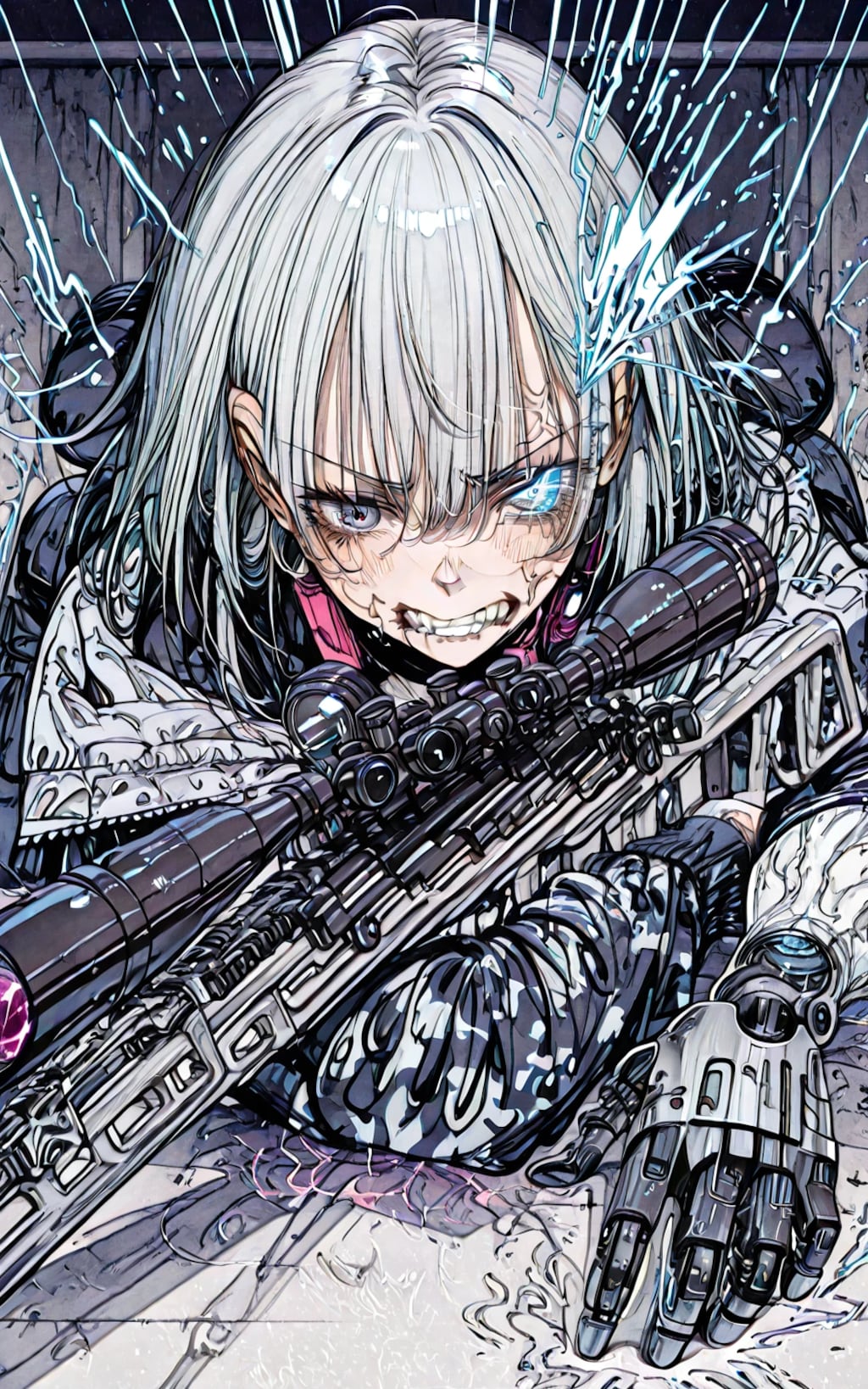サイバーパンクの忍者を描くCODE: NINJAのセンリ (SENRI)