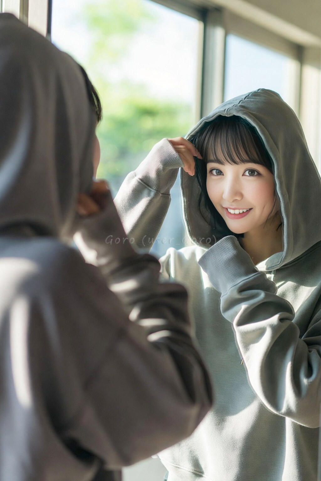 みちるさんの朝トレ準備