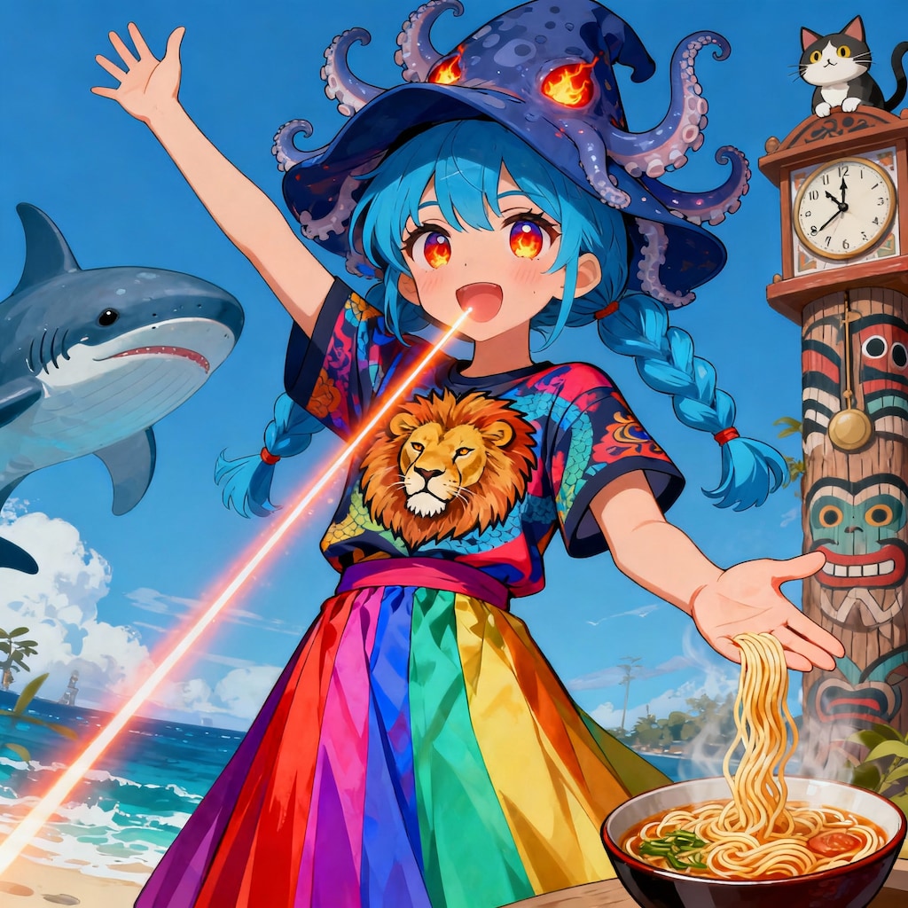 ごちゃごちゃな青髪ちゃん